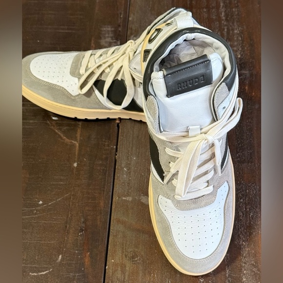 Rhude Rhecess High Sneakers Men’s Size 12 Designer Luxury Streetwear NEW IN BOX - Picture 1 of 7